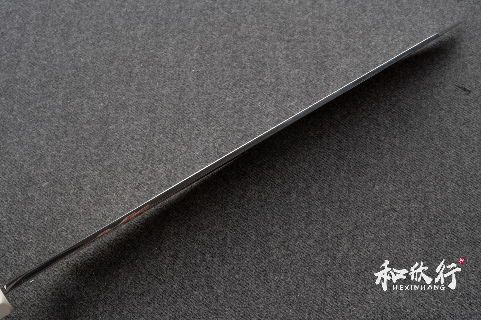 子の日Nenohi 白一鋼富士水本焼総鏡面切付牛刀270mm 可拆式黑檀八角